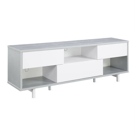 CasaFoyer Newport Ventura 3 Drawer 60" TV Stand with Shelves - Organize and Display Your Media Essentials - Concealed Drawers for Convenient Storage - Durable and Stylish Design