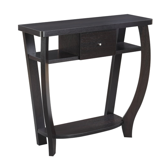 CasaFoyer Newport 1 Drawer Dorchester Console Table with Shelf - Stylish and Elegant Design, Woodgrain Finish, Concealed Storage Drawer, Durable and Timeless Addition to Your Home