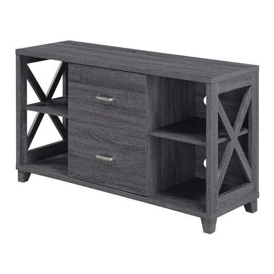 CasaFoyer Oxford Deluxe TV Stand with 2 Drawers and Shelves - Contemporary Style, Ample Storage, Easy Assembly - Oxford Collection