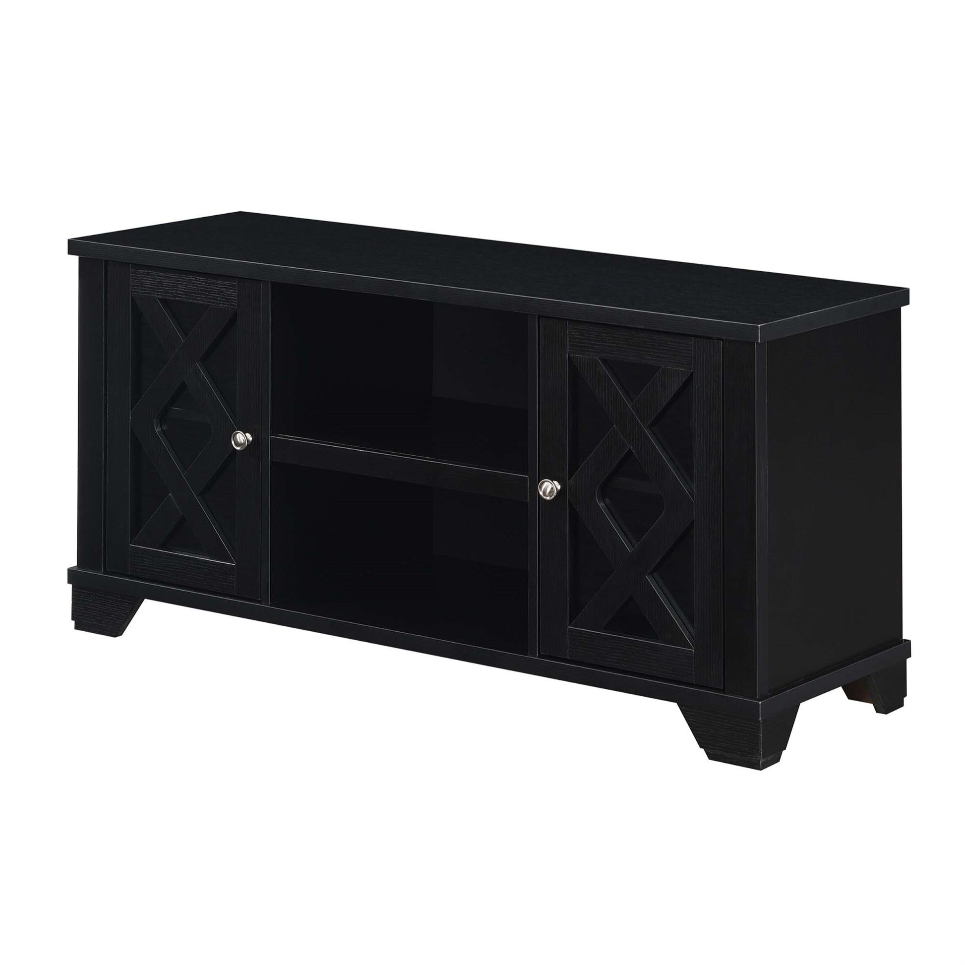CasaFoyer Gateway TV Stand - Stylish & Functional with Ample Storage. X-Shape Cabinets, Cable Management, Durable MDF. Complete the Look with Coordinating Pieces.