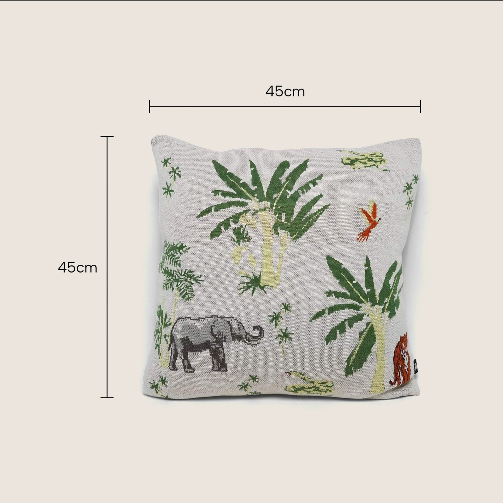 Pillows | Vibrant Jungle Adventure Kids Cushion - 100% Cotton - Plush & Cozy - Easy to Clean - 45x45cm | casafoyer.myshopify.com