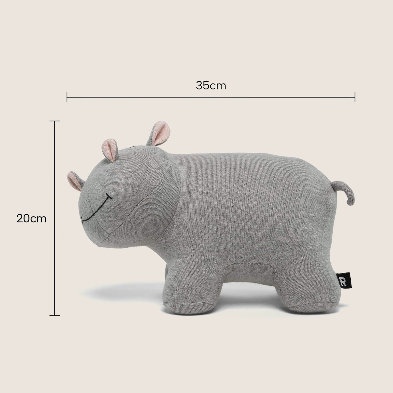 Cushions | Jungle Adventure Kids Shaped Cushion - Hippo - Grey - 32x17cm: Embrace The Untamed Spirit with Vibrant Colors, Exotic Animals, and Lush Foliage. | casafoyer.myshopify.com
