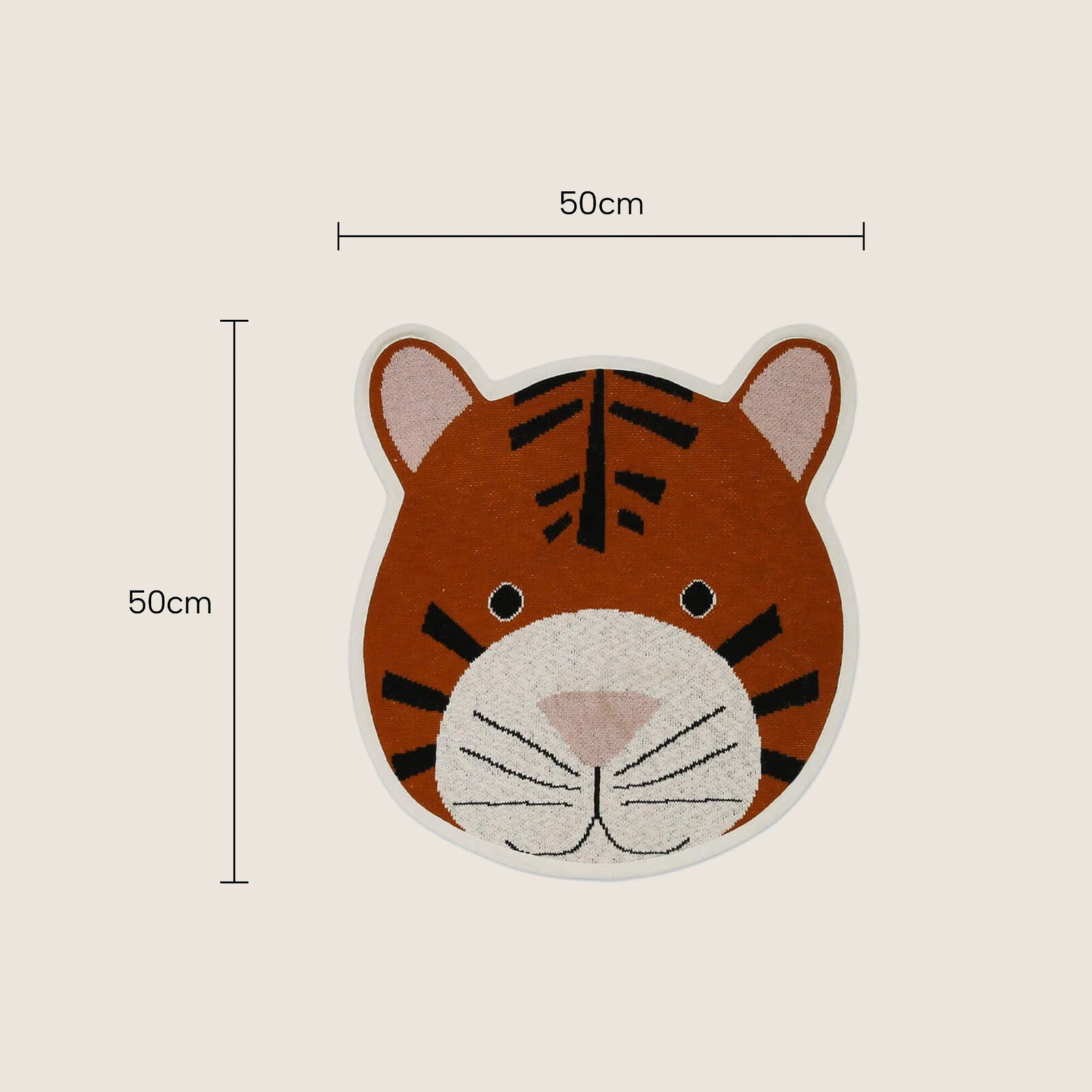 Rugs, Kitchen & Dining Features | Casafoyer Wild Jungle Tiger Rug - Soft Cotton, 50x50cm - Perfect for Kids' Spaces - Coordinating Cushions Available | casafoyer.myshopify.com