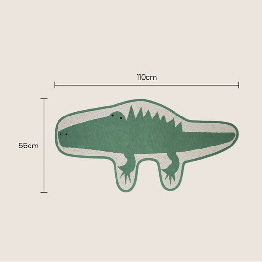 Rugs, Kitchen & Dining Features | Casafoyer Alligator Design Kids Rug - 100% Cotton - Enhance Your Space with Lively Charm & Durability - 110x55cm | casafoyer.myshopify.com
