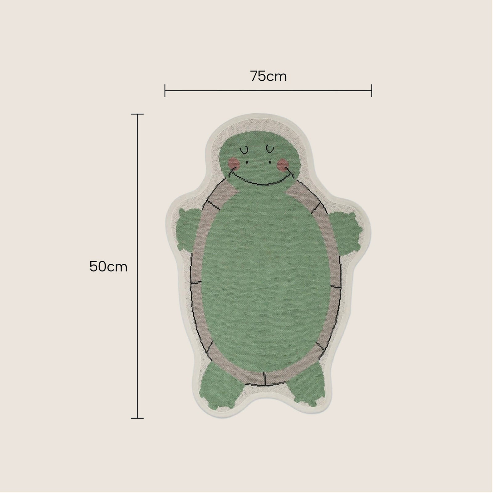 Rugs, Kitchen & Dining Features | Casafoyer Enchanting Children's Rug - Tranquil Turtle Design - 100% Cotton - 75x50cm - Ideal for Vibrant or Refined Interiors | casafoyer.myshopify.com