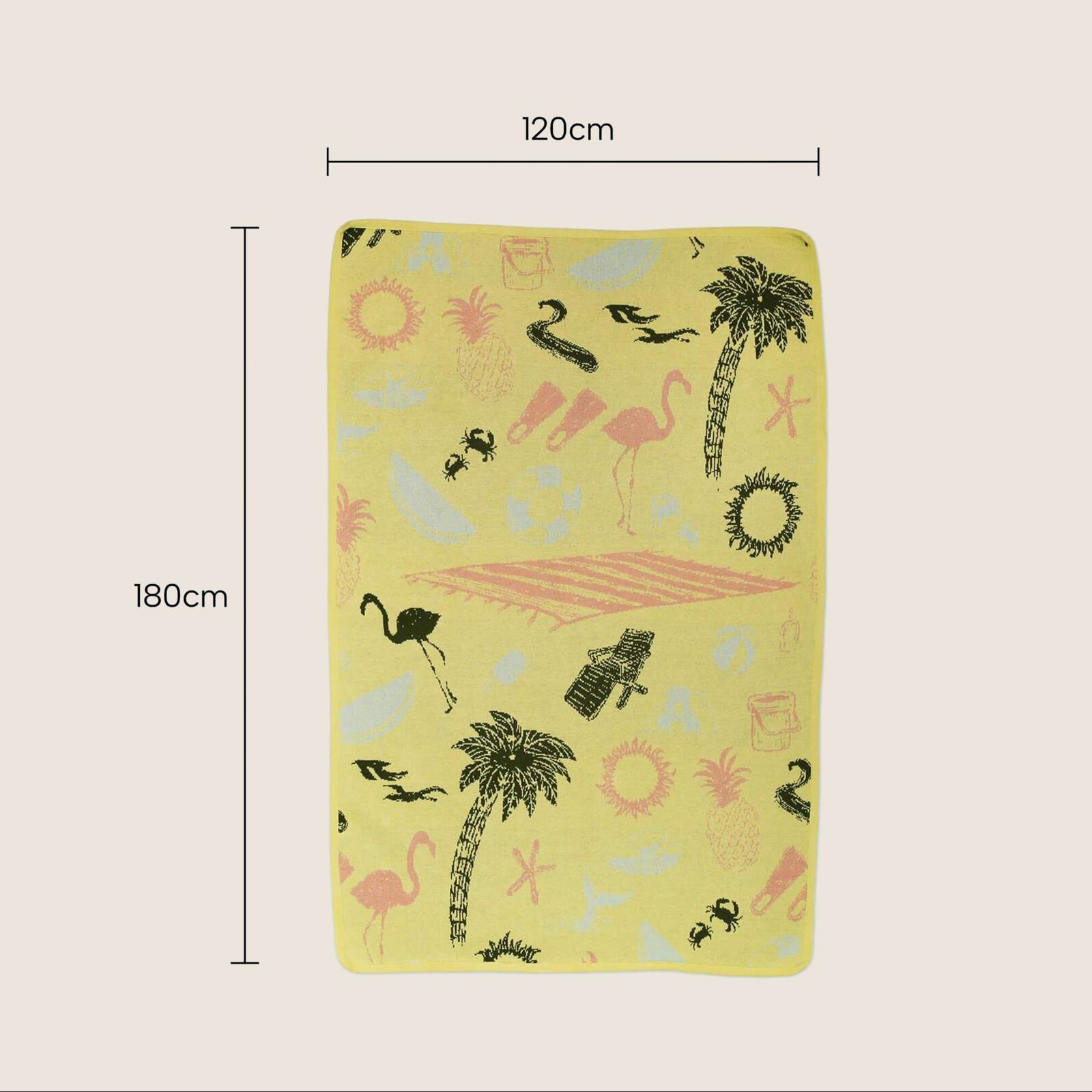 Rugs | Casafoyer Tropical Paradise Children's Rug - Vibrant Fruits & Seaside Keepsakes - 100% Cotton - 80x120cm - Enhance Nursery or Living Space | casafoyer.myshopify.com