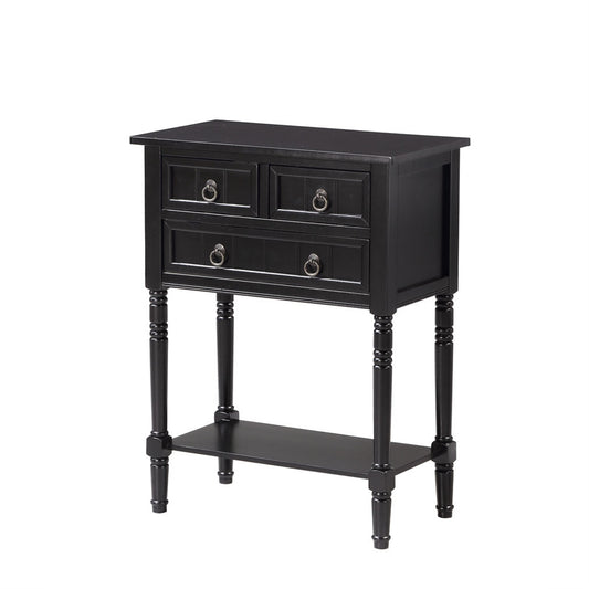 CasaFoyer Kendra 3 Drawer Hall Table with Shelf - Transitional Style, Elegant Pull Knobs, Durable Materials, Easy Assembly, Multiple Finishes