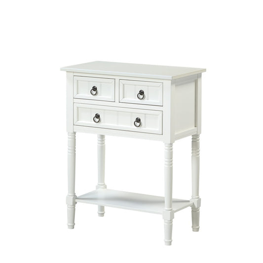CasaFoyer Kendra 3 Drawer Hall Table with Shelf - Versatile & Stylish, Transitional Style, Durable Materials, Multiple Finishes, Easy Assembly