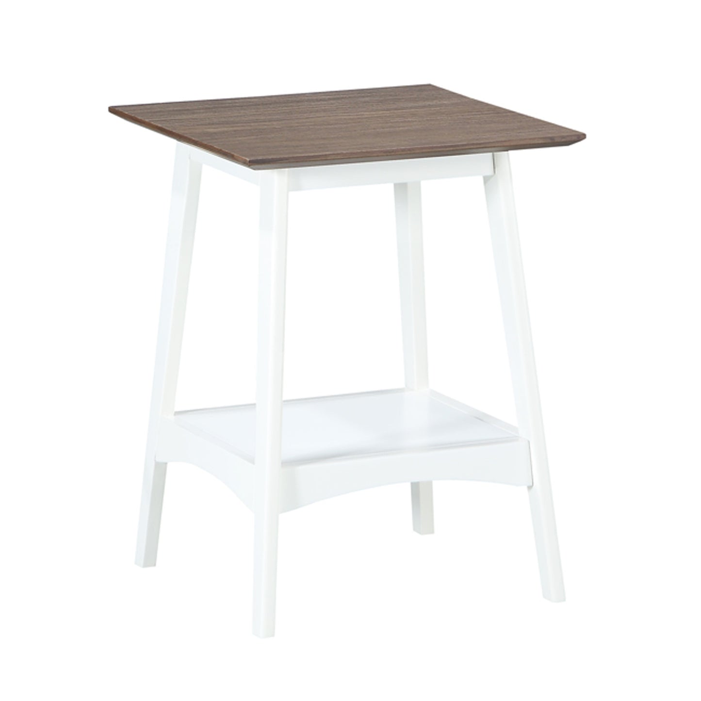 CasaFoyer Alpine End Table with Shelf - Mid-Century Modern Style, Ample Storage & Display Space, Durable MDF Construction, Easy Assembly - CasaFoyer