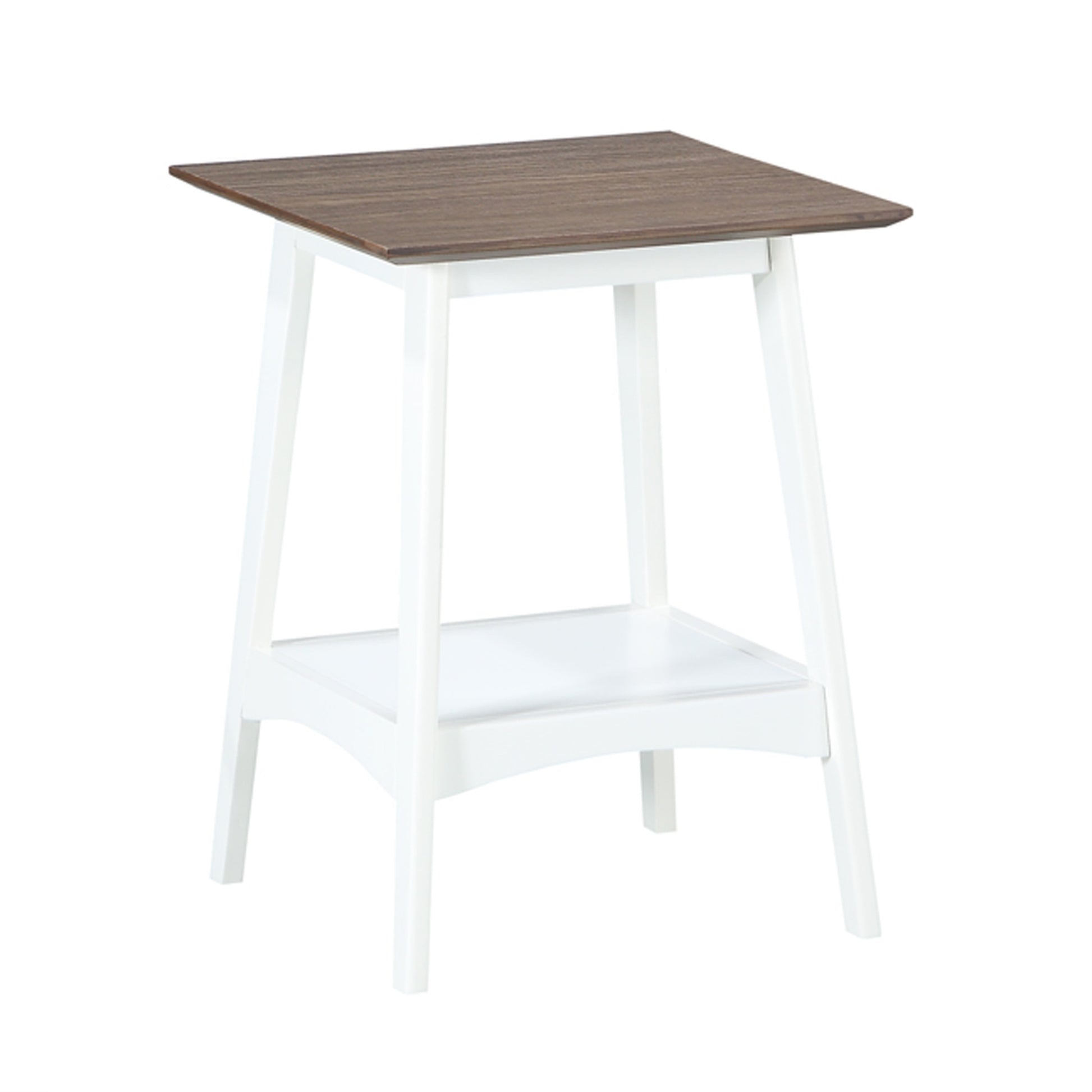 CasaFoyer Alpine End Table with Shelf - Mid-Century Modern Style, Ample Storage & Display Space, Durable MDF Construction, Easy Assembly - CasaFoyer