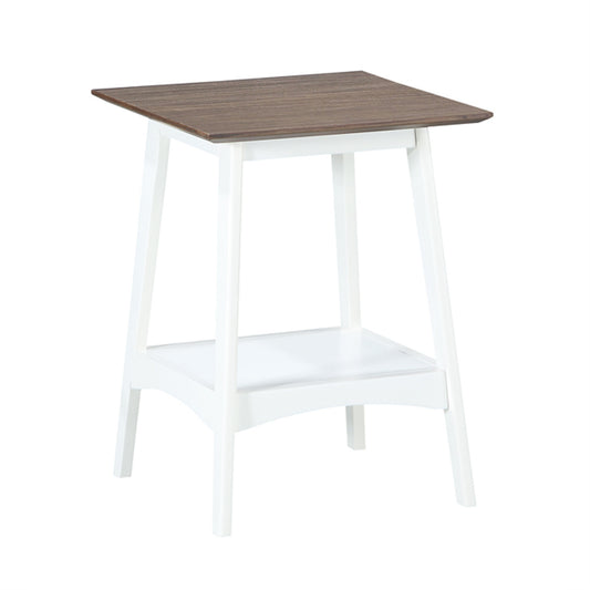 CasaFoyer Alpine End Table with Shelf - Mid-Century Modern Style, Ample Storage & Display Space, Durable MDF Construction, Easy Assembly - CasaFoyer