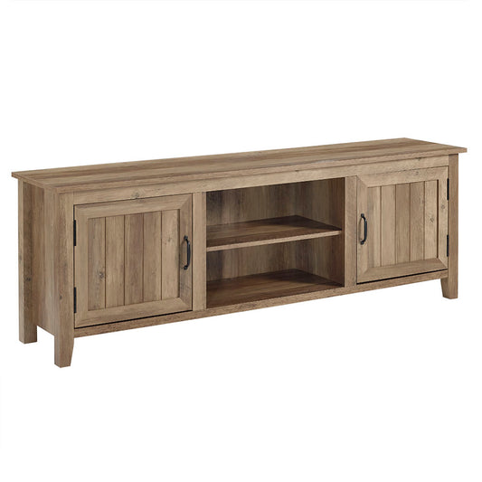 CasaFoyer Exquisite 70" Contemporary Farmhouse Console - Adjustable Shelving, Beadboard Design - Modern TV Stand with Storage - Coastal Vibe