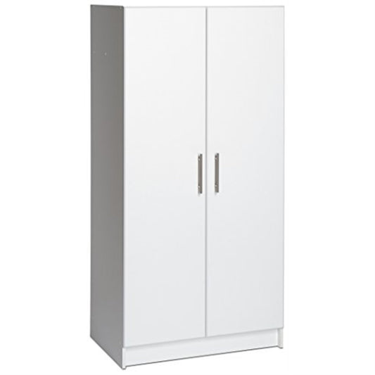 CasaFoyer WES-3264 Elite 32" Storage Cabinet - Enhanced Depth, White Finish, Adjustable Shelves - Ideal for Laundry Room, Workshop, Garage. Optional Stackable Wall Cabinet for Maximum Storage.