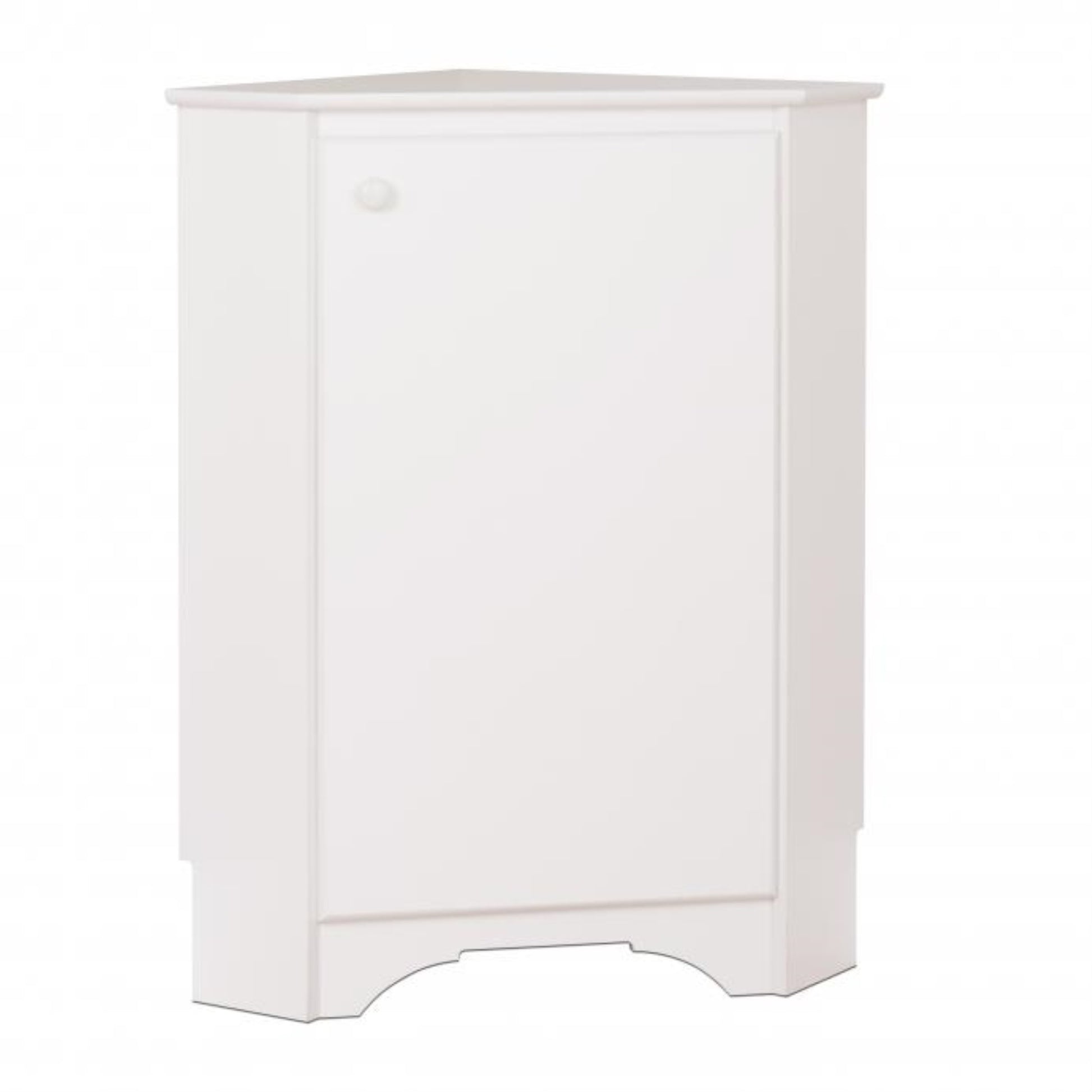 CasaFoyer WSCC-0603-1 - Elite White Corner Storage Cabinet | 36" Tall, Adjustable Shelf | Ideal for Kitchens, Entryways, Bedrooms | Sleek MDF Door | Clutter-Free Room